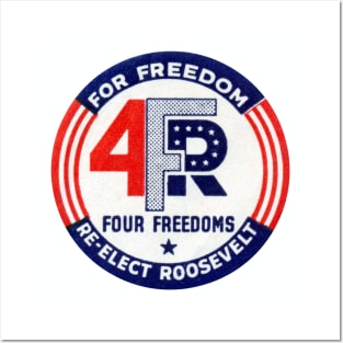 1944 Roosevelt For Freedom Posters and Art